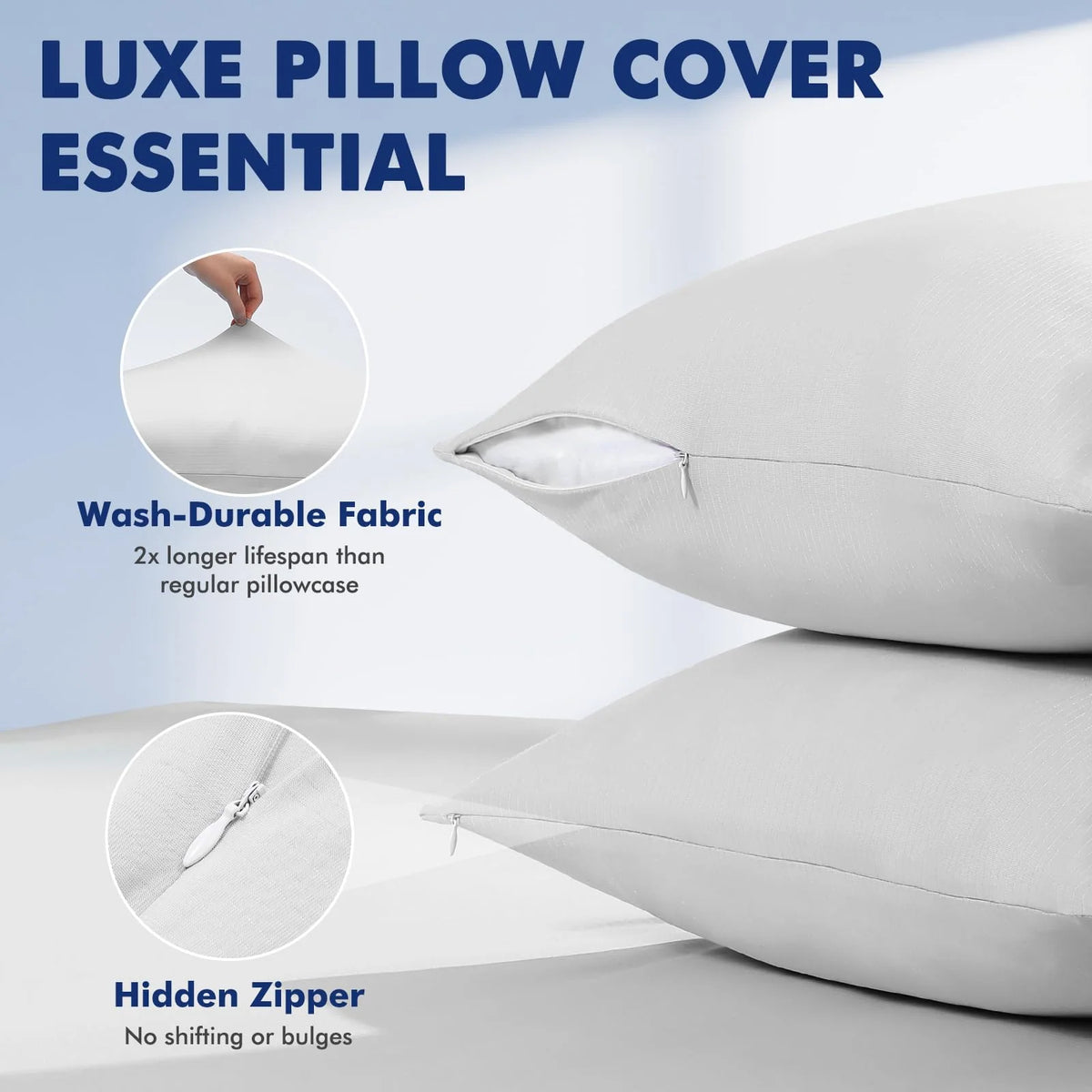 Pillowcase Dual-Sided Cooling Breathable Silver-Ion Infused