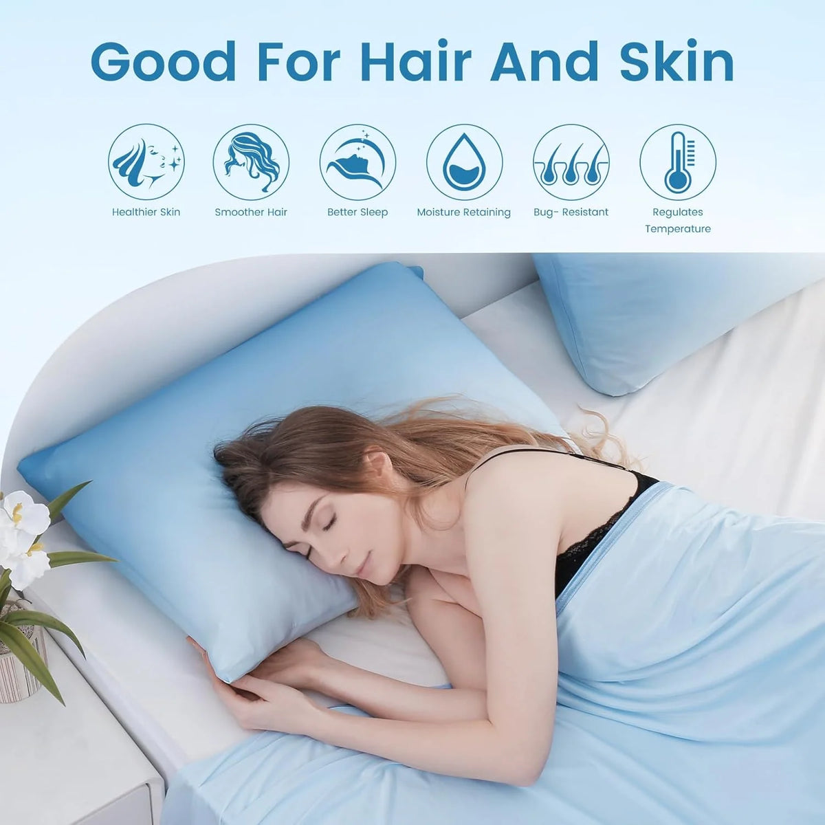 Pillowcase Set Cooling Breathable Moisture-Wicking Set of 2