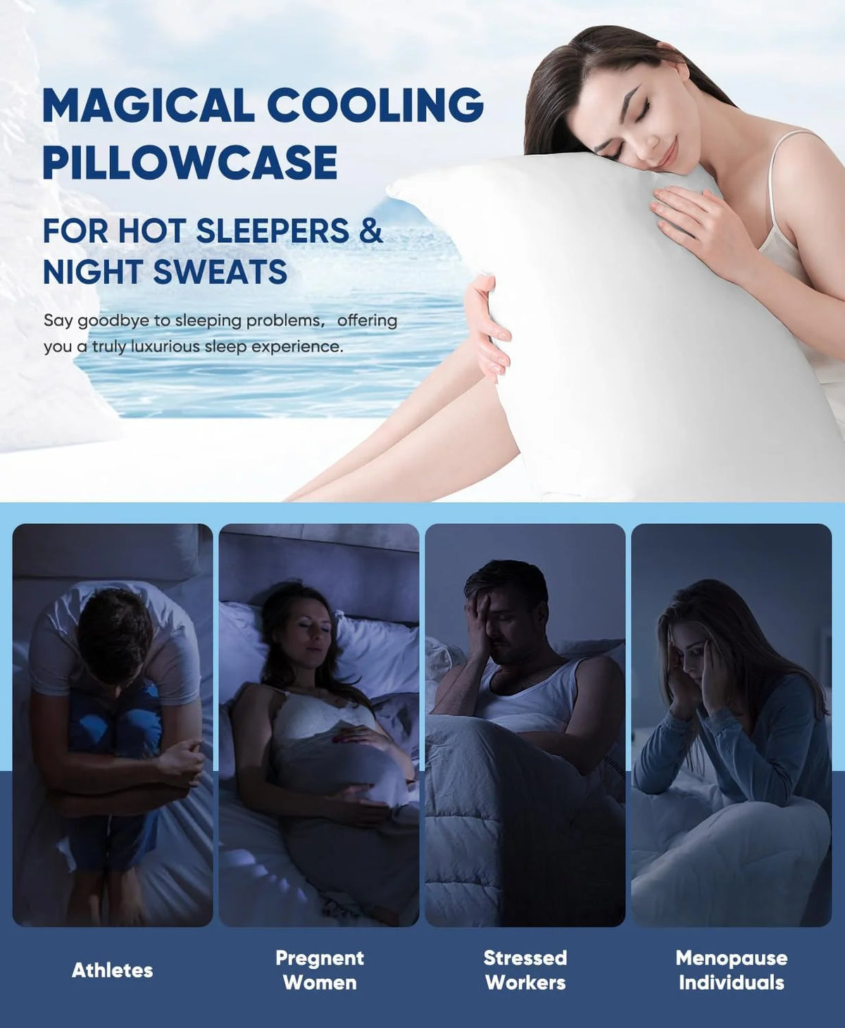 Pillowcase Set Double-Sided Cooling Fabric 2-Pack