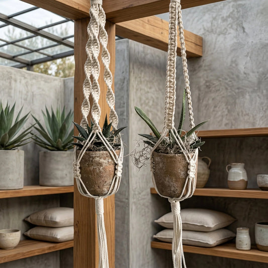 Plant Hanger Cotton Macrame Fits 12–16 cm Pots