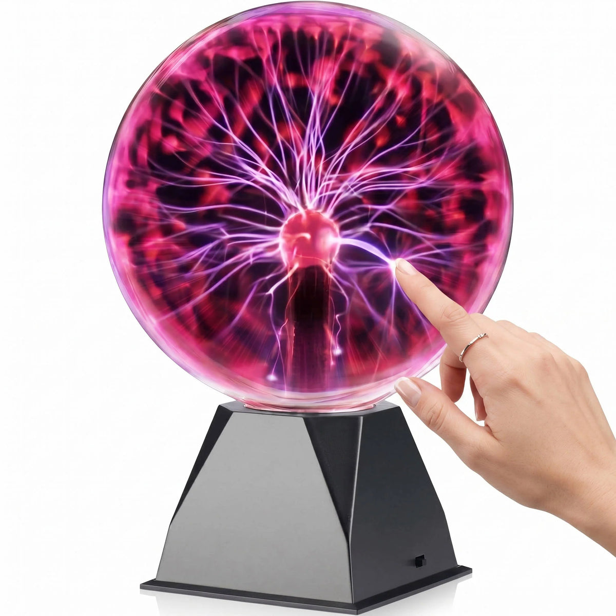 Plasma Globe Touch & Sound Reactive 8-Inch Glass Sphere