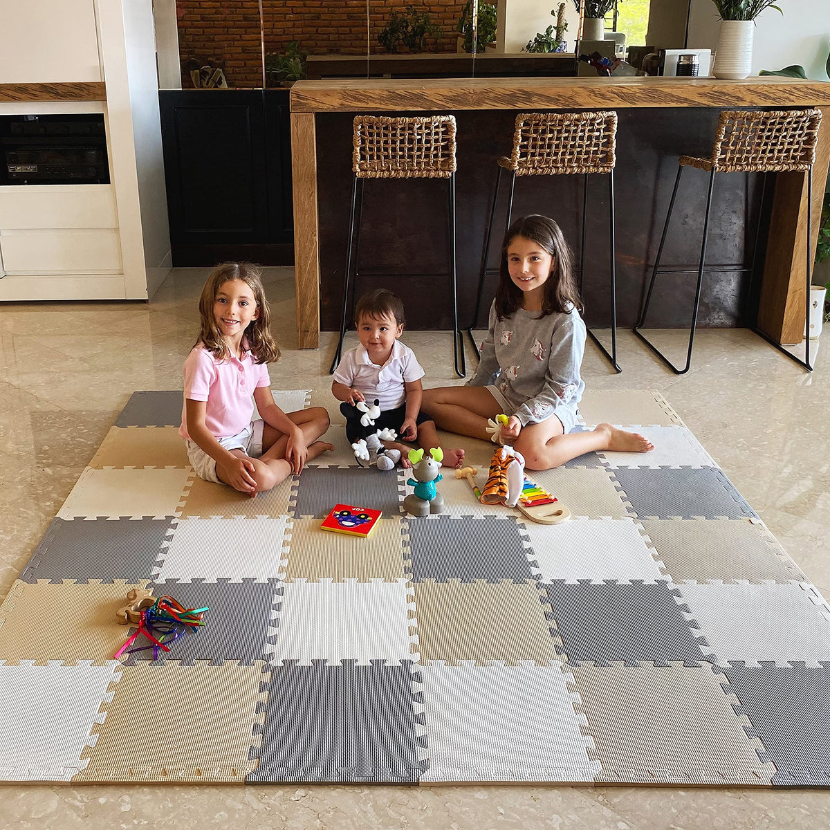 Play Mat Interlocking EVA Foam Waterproof Set of 36