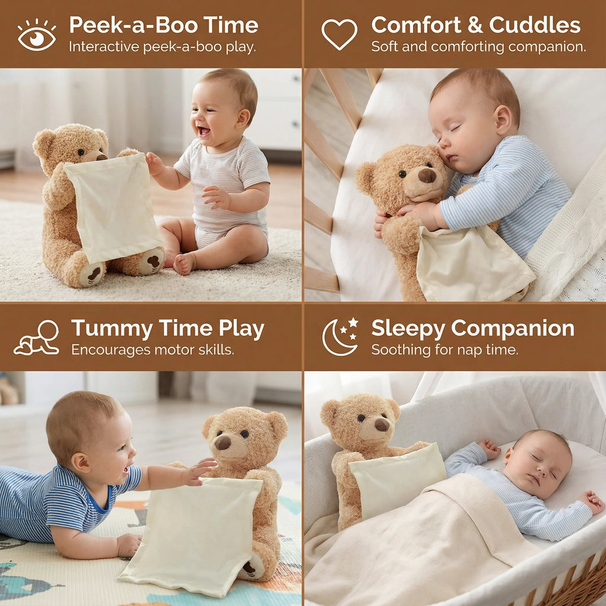 Plush Bear Touch-Activated Voice & Movement