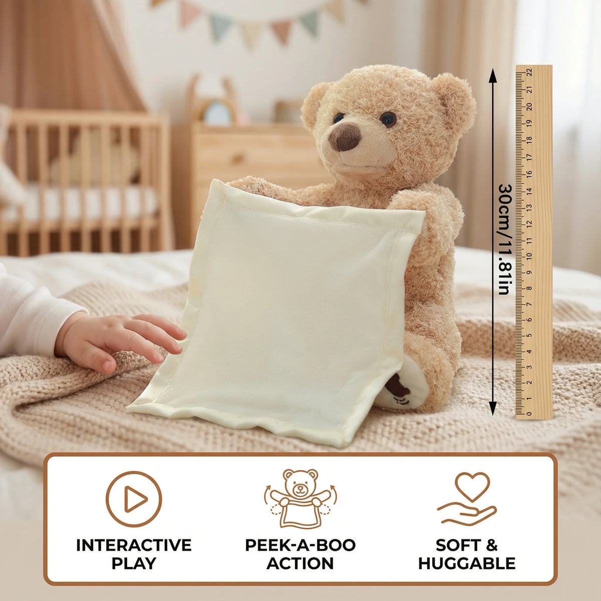 Plush Bear Touch-Activated Voice & Movement