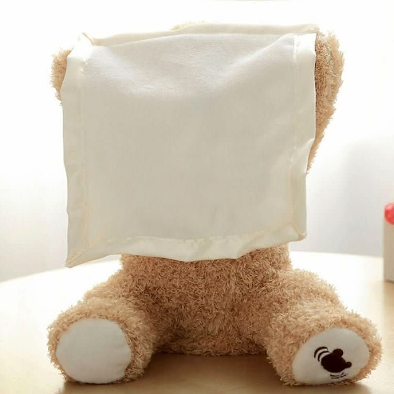 Plush Bear Toy Interactive Peekaboo Play Soft & Easy-Clean