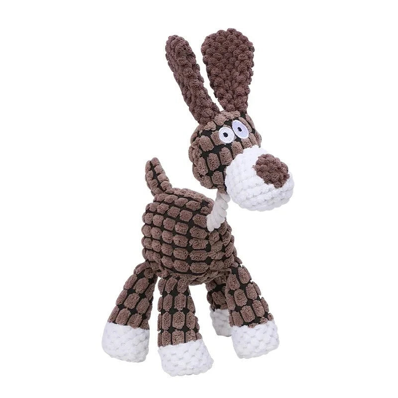Plush Dog Toy Reinforced Stitching Built-In Squeaker Machine Washable