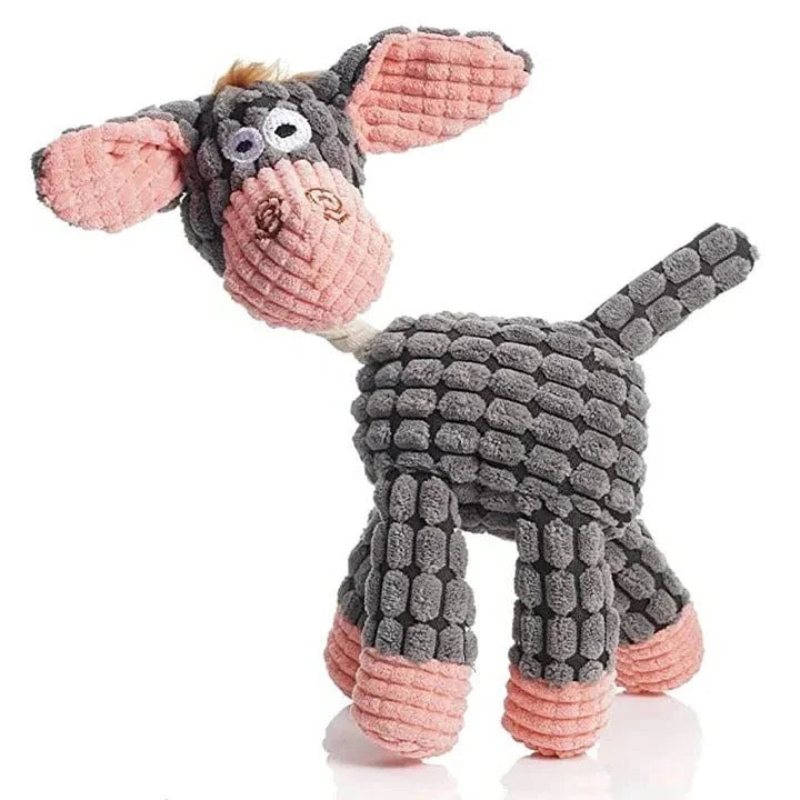 Plush Dog Toy Reinforced Stitching Built-In Squeaker Machine Washable