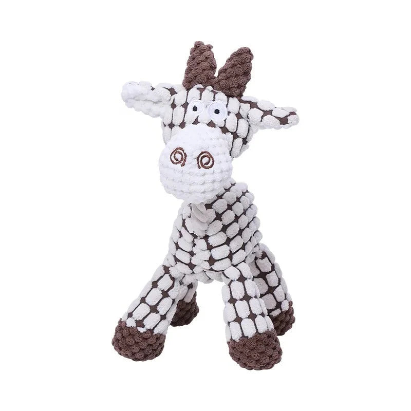 Plush Dog Toy Reinforced Stitching Built-In Squeaker Machine Washable