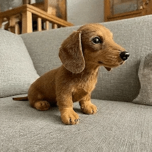 Plush Dog Toy Touch-Activated Moving Eyes & Wagging Tail