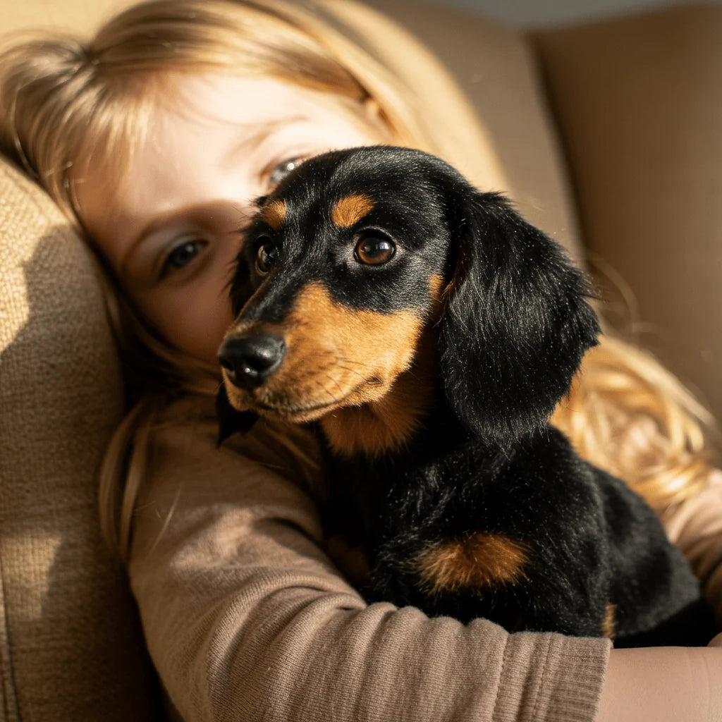 Plush Dog Toy Touch-Activated Moving Eyes & Wagging Tail