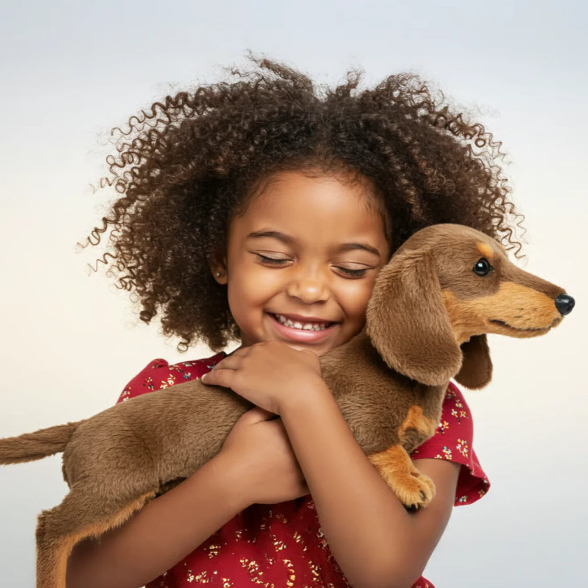 Plush Dog Toy Touch-Activated Moving Eyes & Wagging Tail