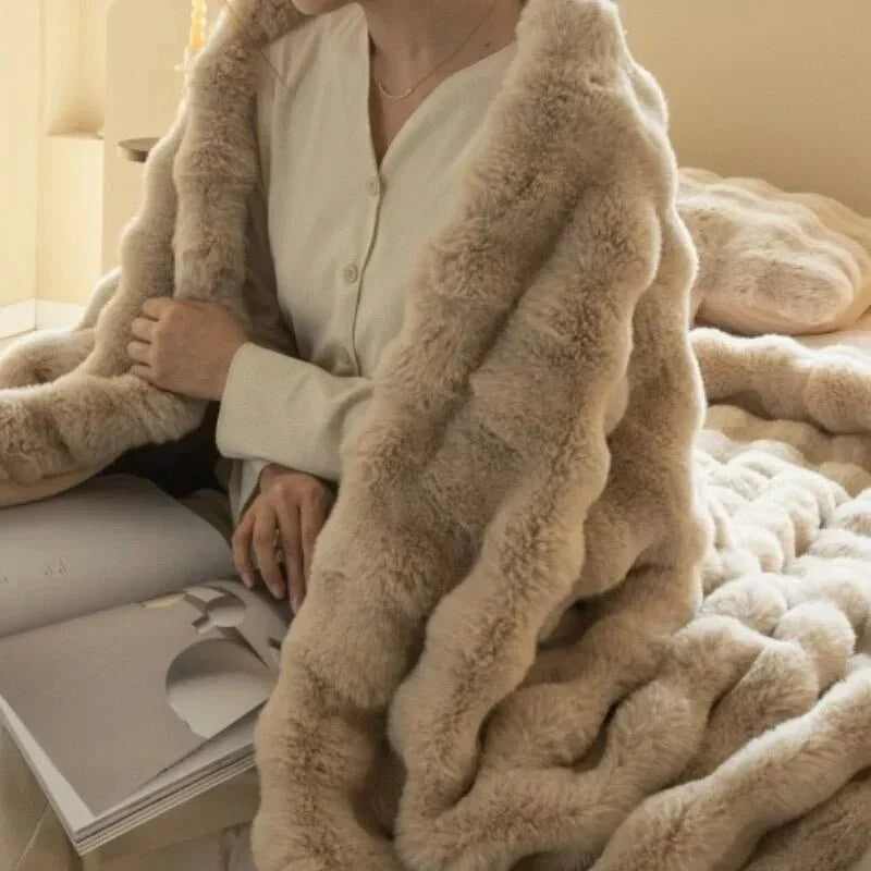 Plush Fleece Blanket Soft Anti-Pilling Machine Washable