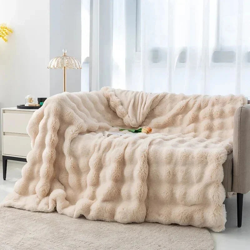 Plush Fleece Blanket Soft Anti-Pilling Machine Washable