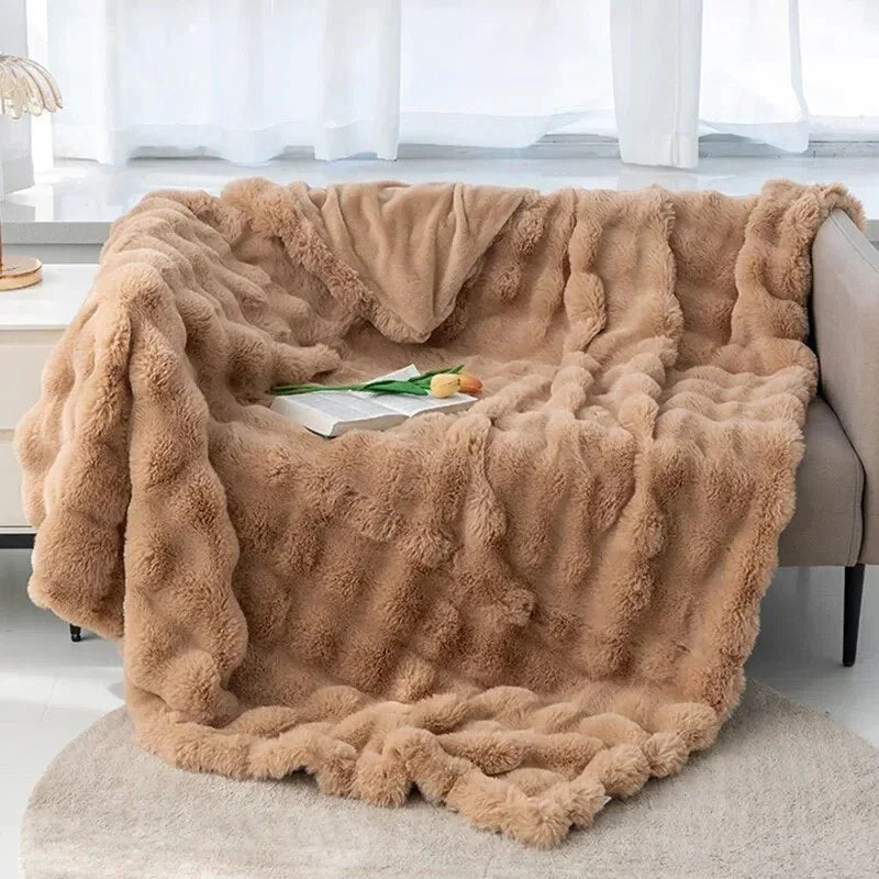 Plush Fleece Blanket Soft Anti-Pilling Machine Washable