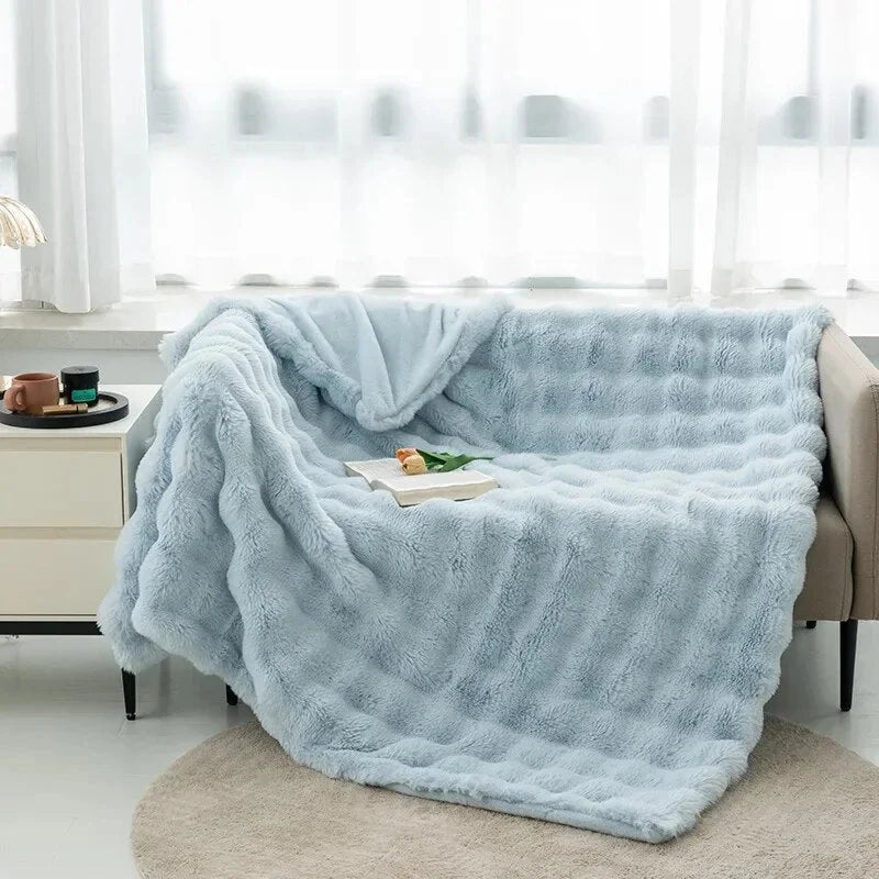 Plush Fleece Blanket Soft Anti-Pilling Machine Washable