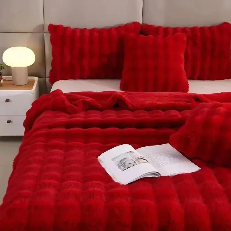 Plush Fleece Blanket Soft Anti-Pilling Machine Washable