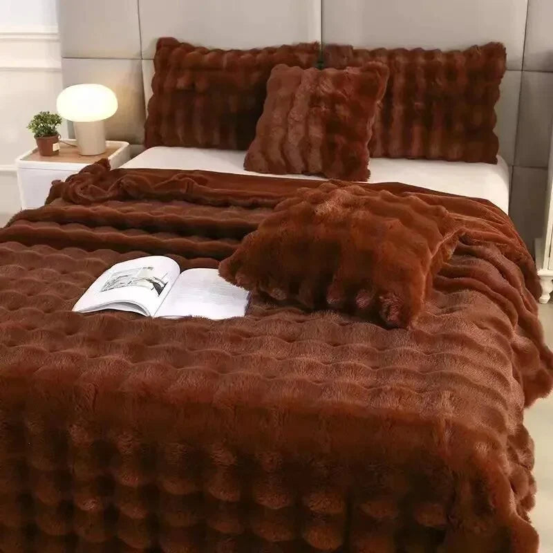 Plush Fleece Blanket Soft Anti-Pilling Machine Washable