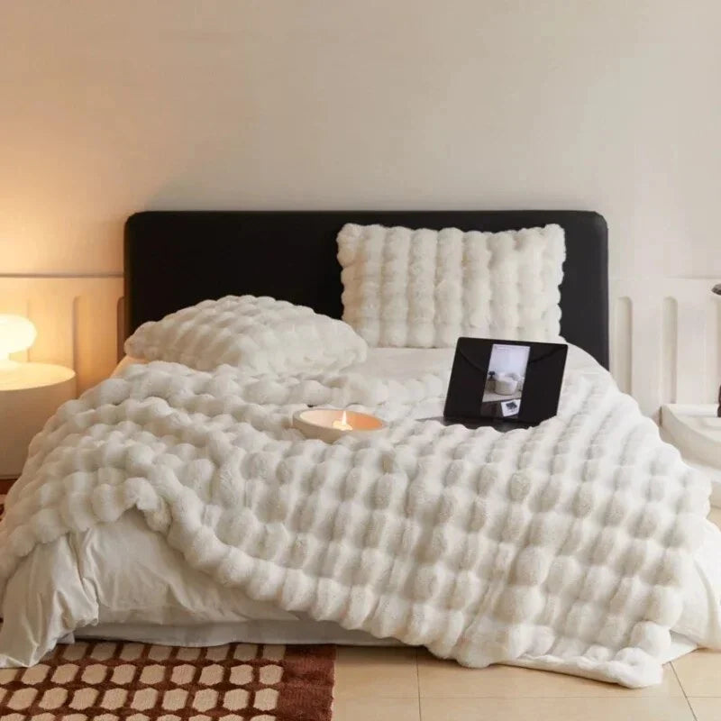 Plush Fleece Blanket Soft Anti-Pilling Machine Washable