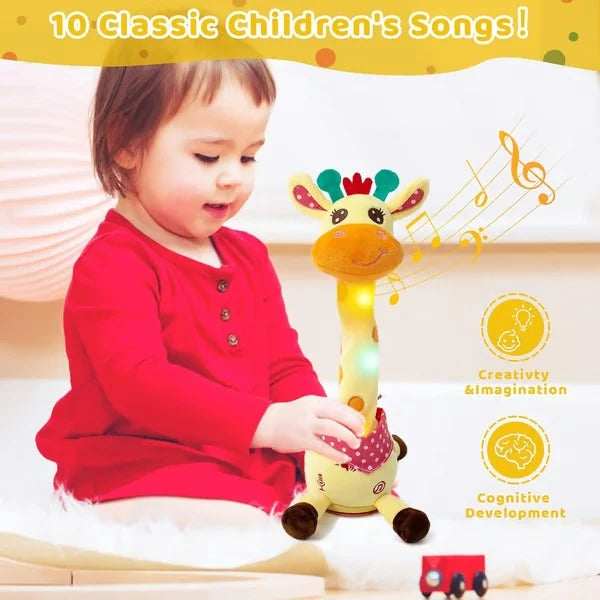 Plush Giraffe Interactive Music & Voice-Mimic Washable
