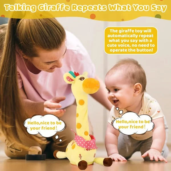 Plush Giraffe Interactive Music & Voice-Mimic Washable
