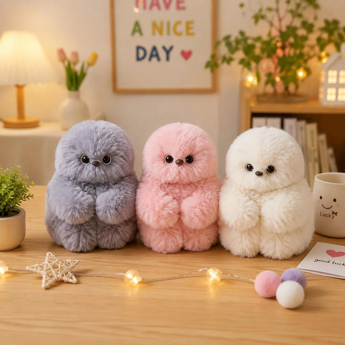 Plush Keychain Voice Recording Music Playback Head Turning