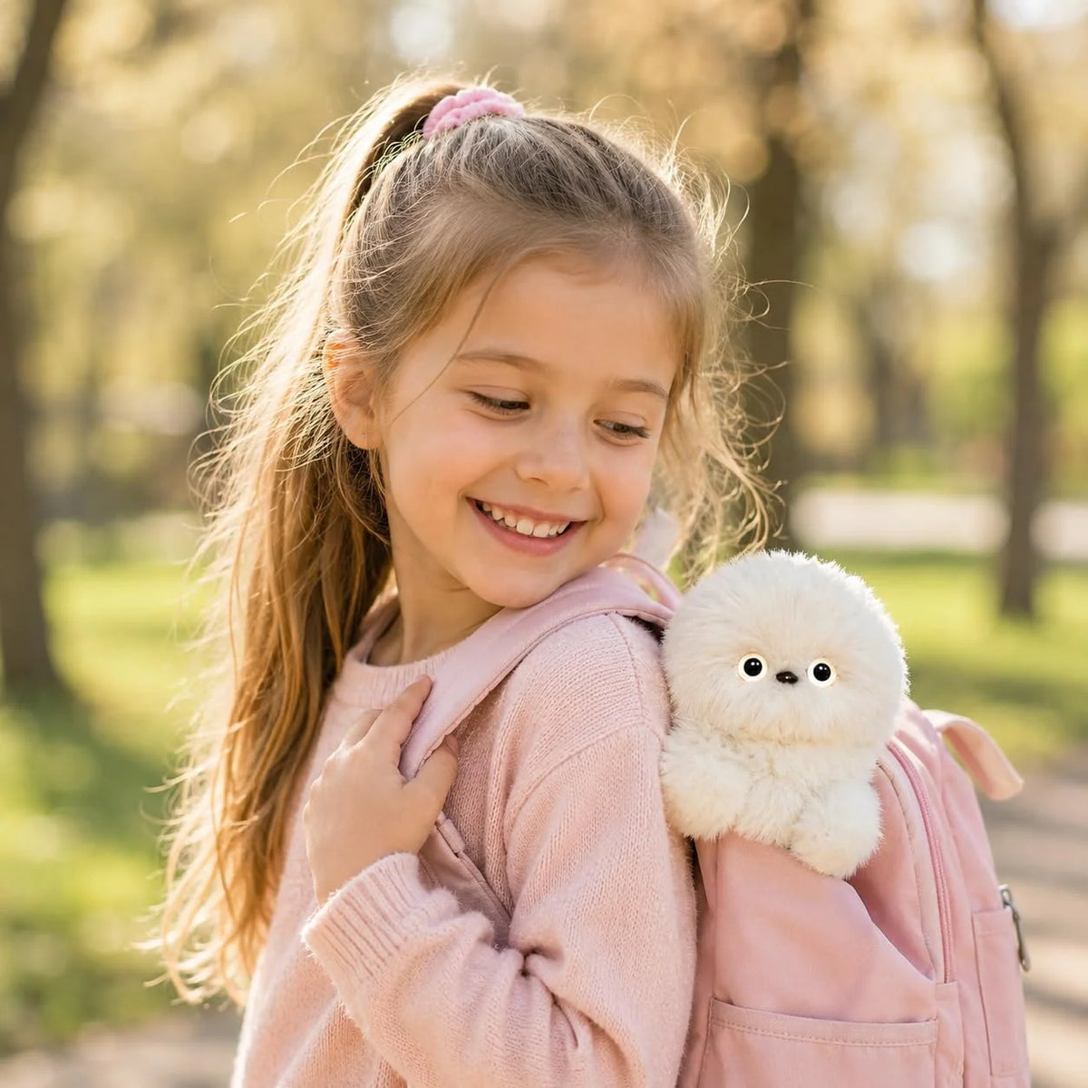 Plush Keychain Voice Recording Music Playback Head Turning