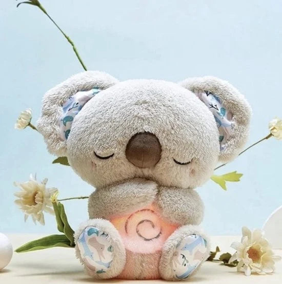 Plush Toy Simulated Breathing Soothing Sounds Night Light