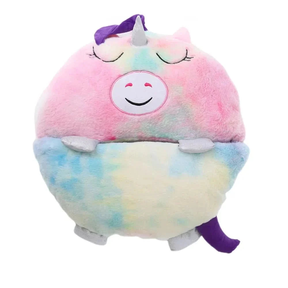 Plush Toy With Integrated Sleeping Bag Foldable Machine Washable