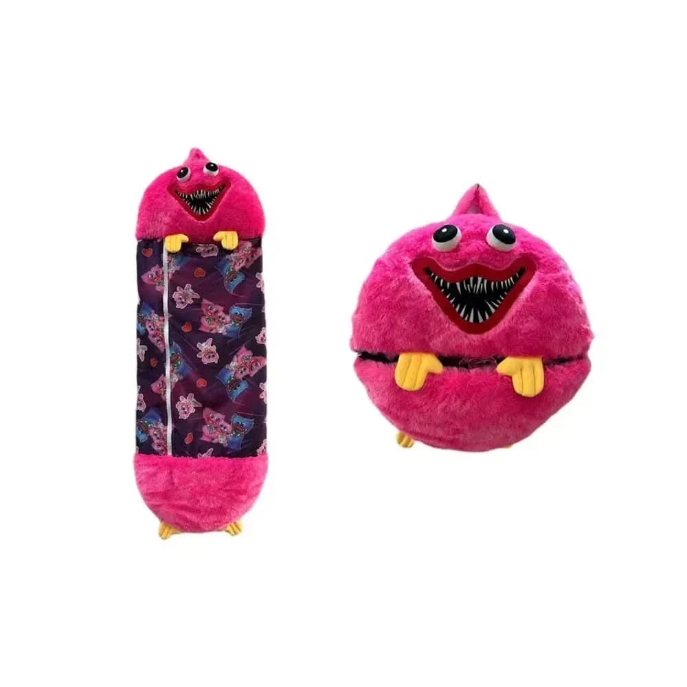 Plush Toy With Integrated Sleeping Bag Foldable Machine Washable