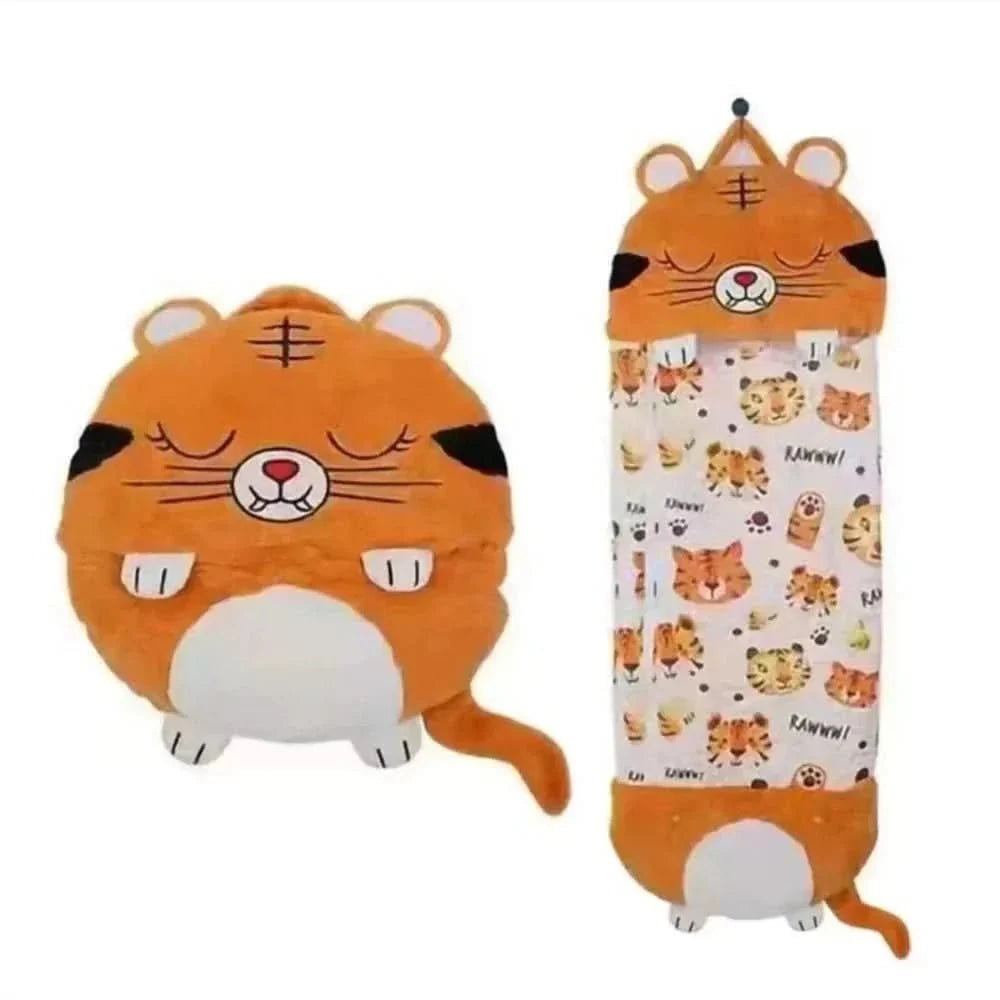 Plush Toy With Integrated Sleeping Bag Foldable Machine Washable