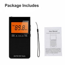 Pocket Radio AM/FM Weather Alerts Dual Alarm