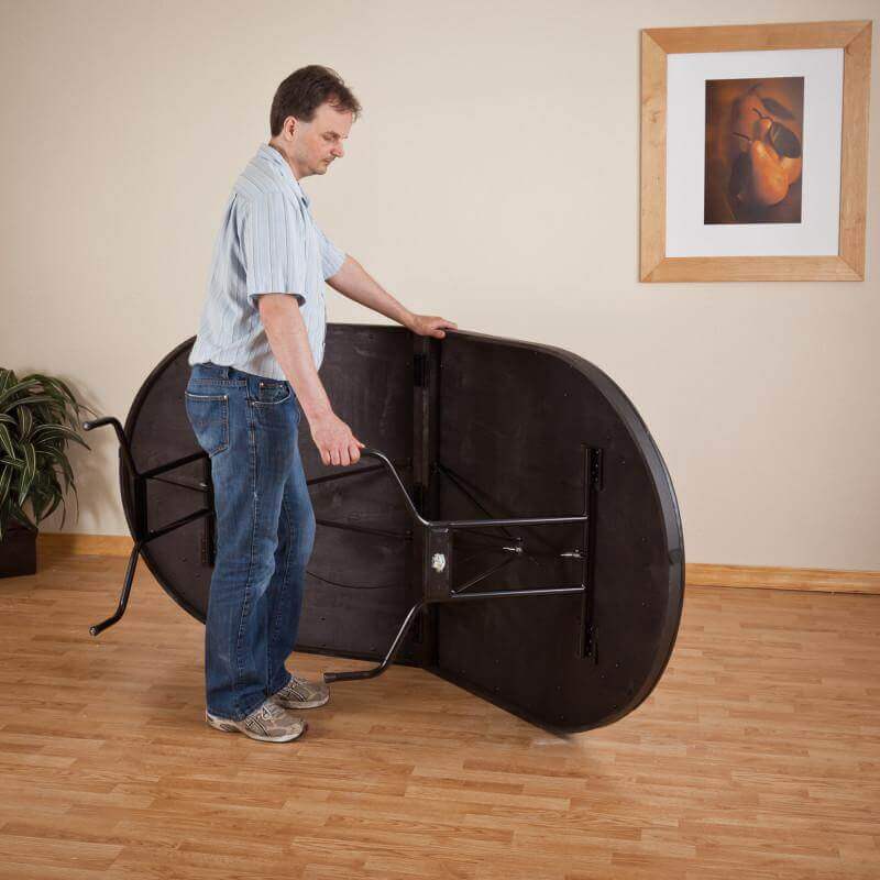 Poker Table Folding With Cushioned Rail & Built-In Drink Holders