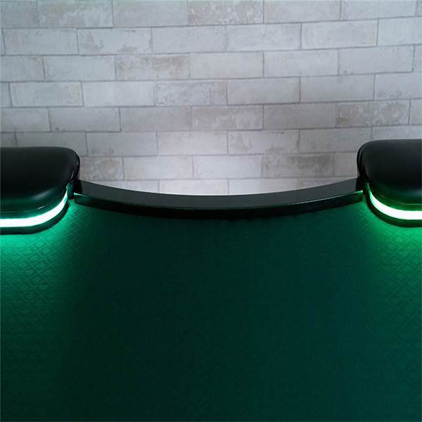 Poker Table Integrated LED Lighting Adjustable Folding Legs