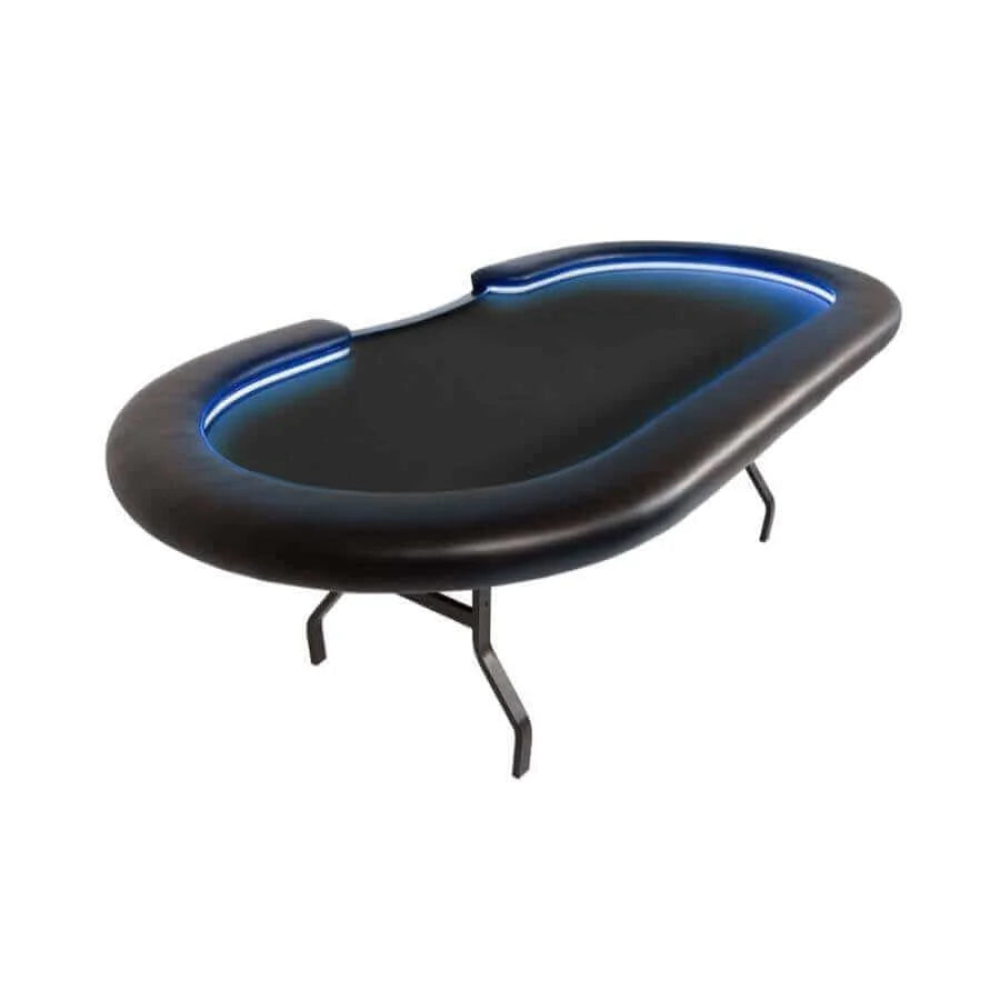 Poker Table Integrated LED Lighting Adjustable Folding Legs