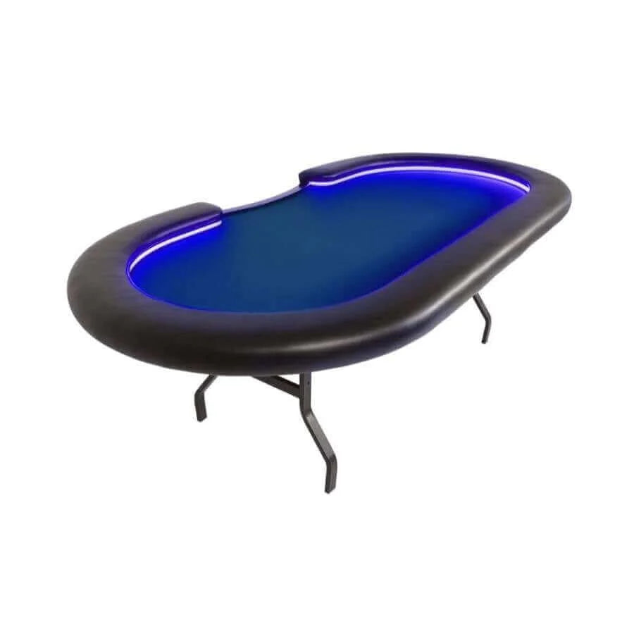 Poker Table Integrated LED Lighting Adjustable Folding Legs
