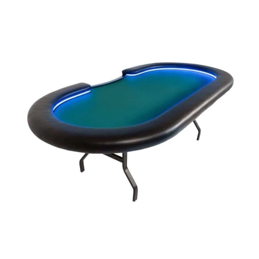 Poker Table Integrated LED Lighting Adjustable Folding Legs