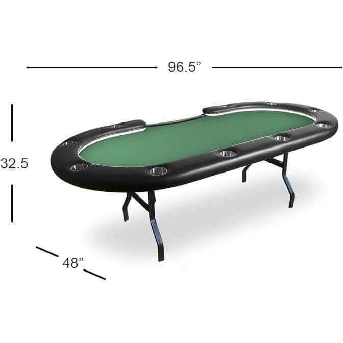 Poker Table Integrated LED Lighting Adjustable Folding Legs