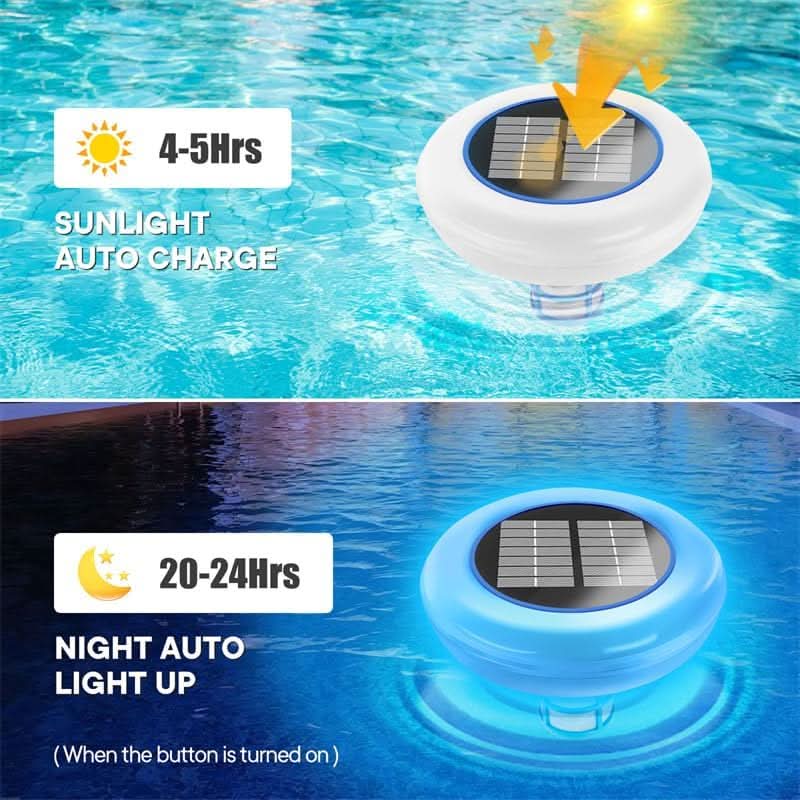 Pool Ionizer Solar-Powered 7-Color RGB Lighting