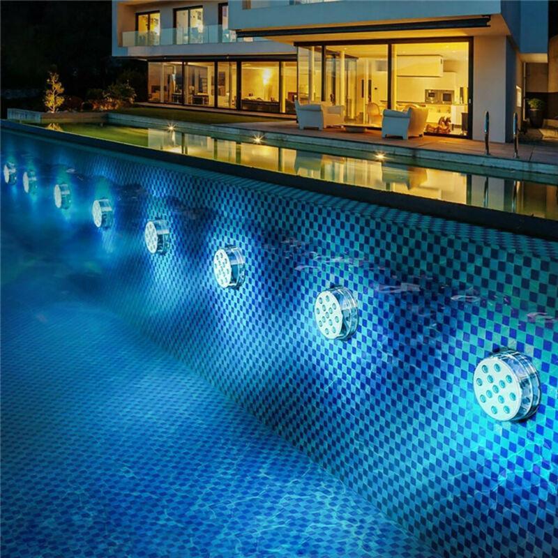 Pool Light Submersible 12 Colors Remote Control Automatic Modes
