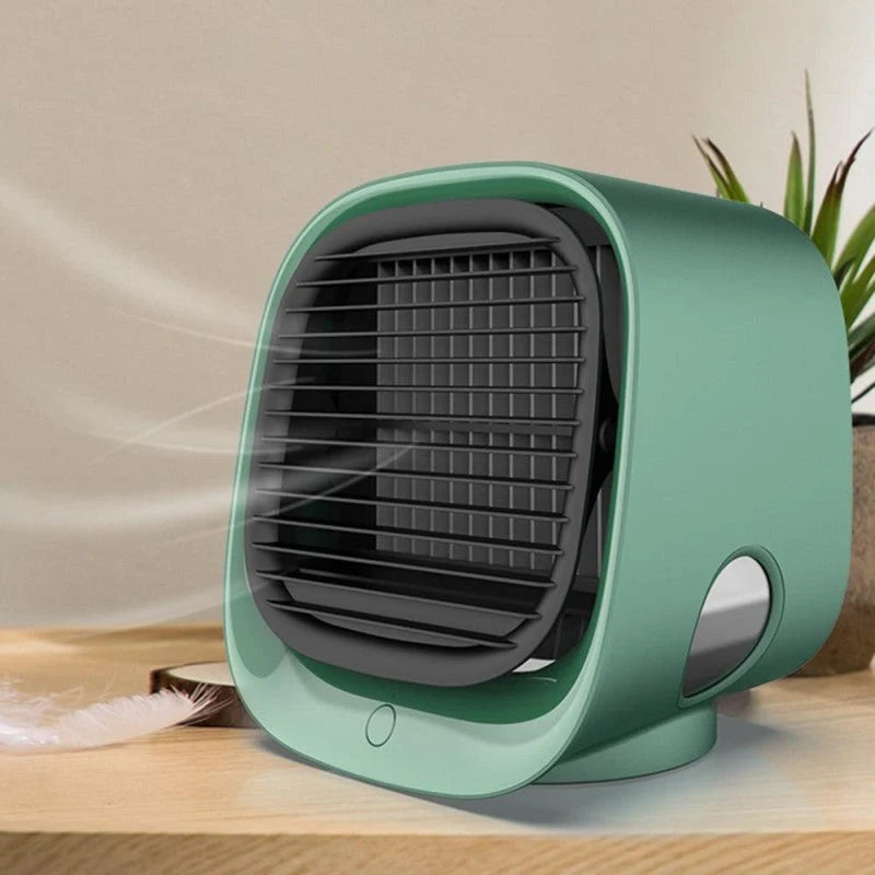 Portable Air Conditioner Dual Cooling & Humidifying USB/Outlet Powered