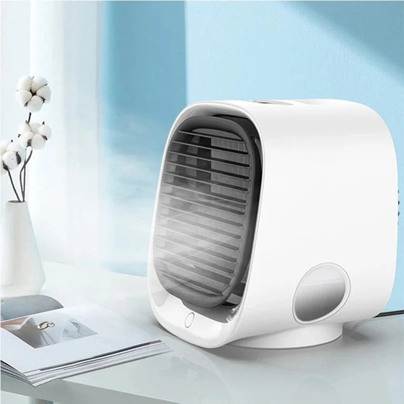 Portable Air Conditioner Dual Cooling & Humidifying USB/Outlet Powered