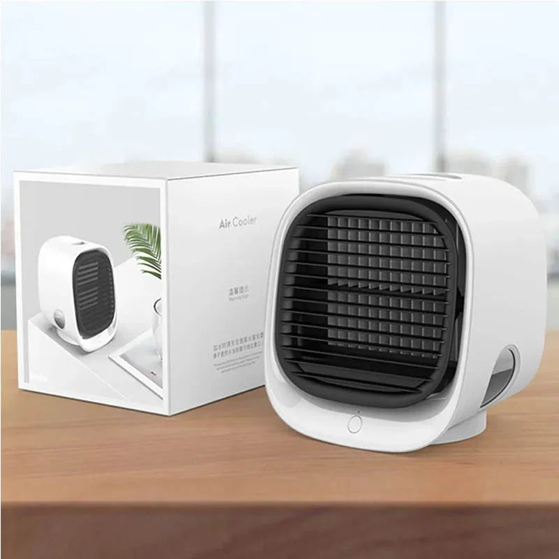Portable Air Conditioner Dual Cooling & Humidifying USB/Outlet Powered