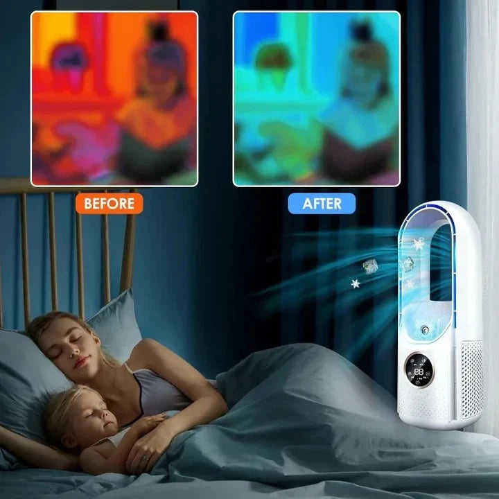 Portable Air Cooler Blade-Free Quiet Compact