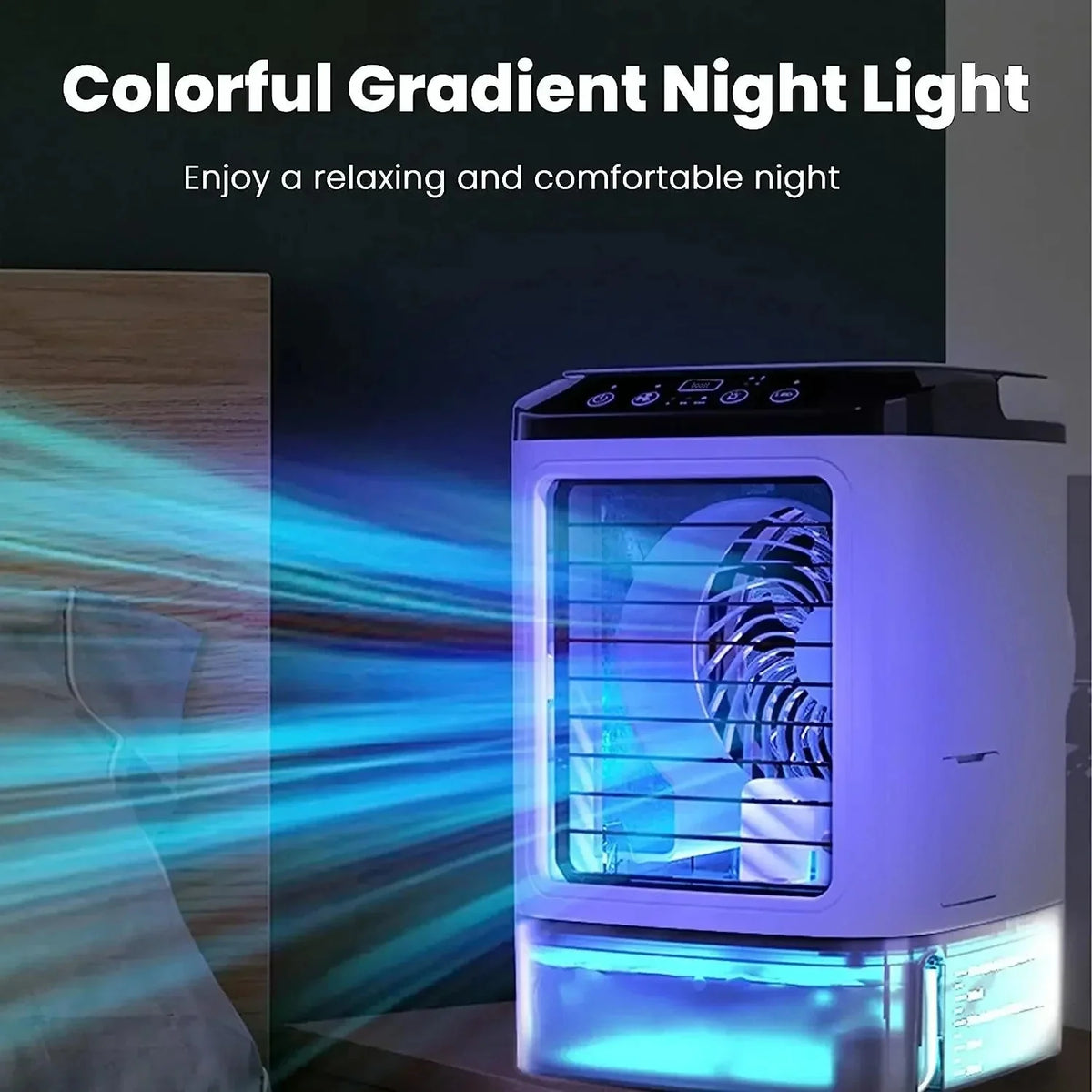 Portable Air Cooler Dual Mist 900ml Tank Quiet Operation