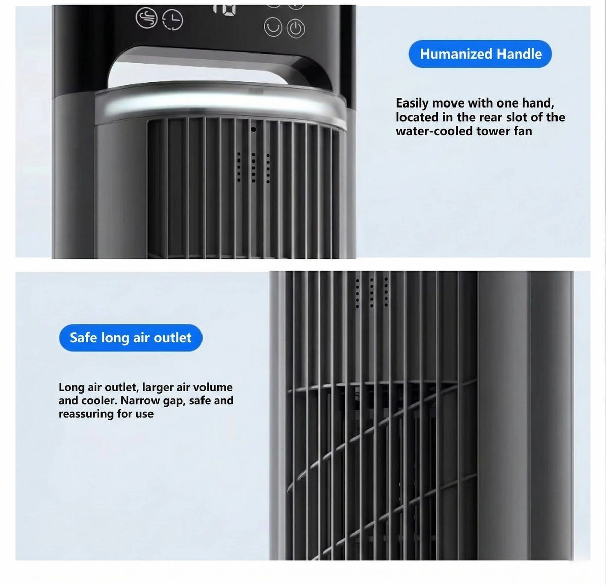Portable Air Cooler Vortex Turbine Remote & 12-Hour Timer