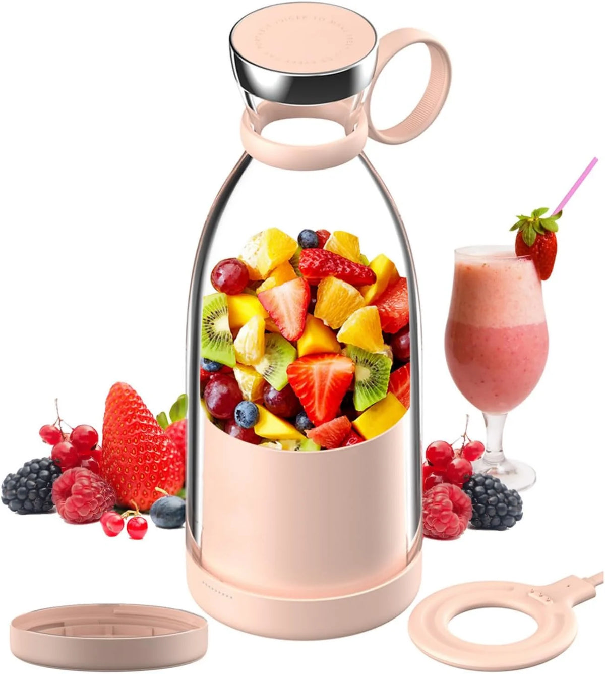 Portable Blender Bottle Cordless Magnetic Charging