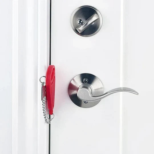 Portable Door Lock Tool-Free Compact Alloy Security