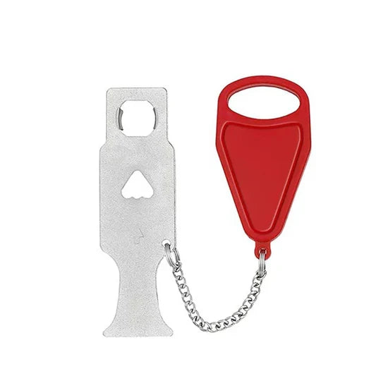 Portable Door Lock Tool-Free Compact Alloy Security