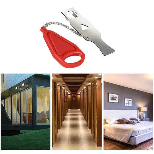 Portable Door Lock Tool-Free Compact Alloy Security