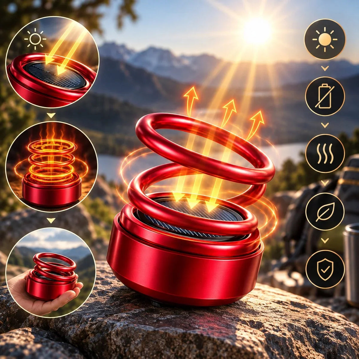 Portable Heater Flameless Compact No Electricity or Gas Required
